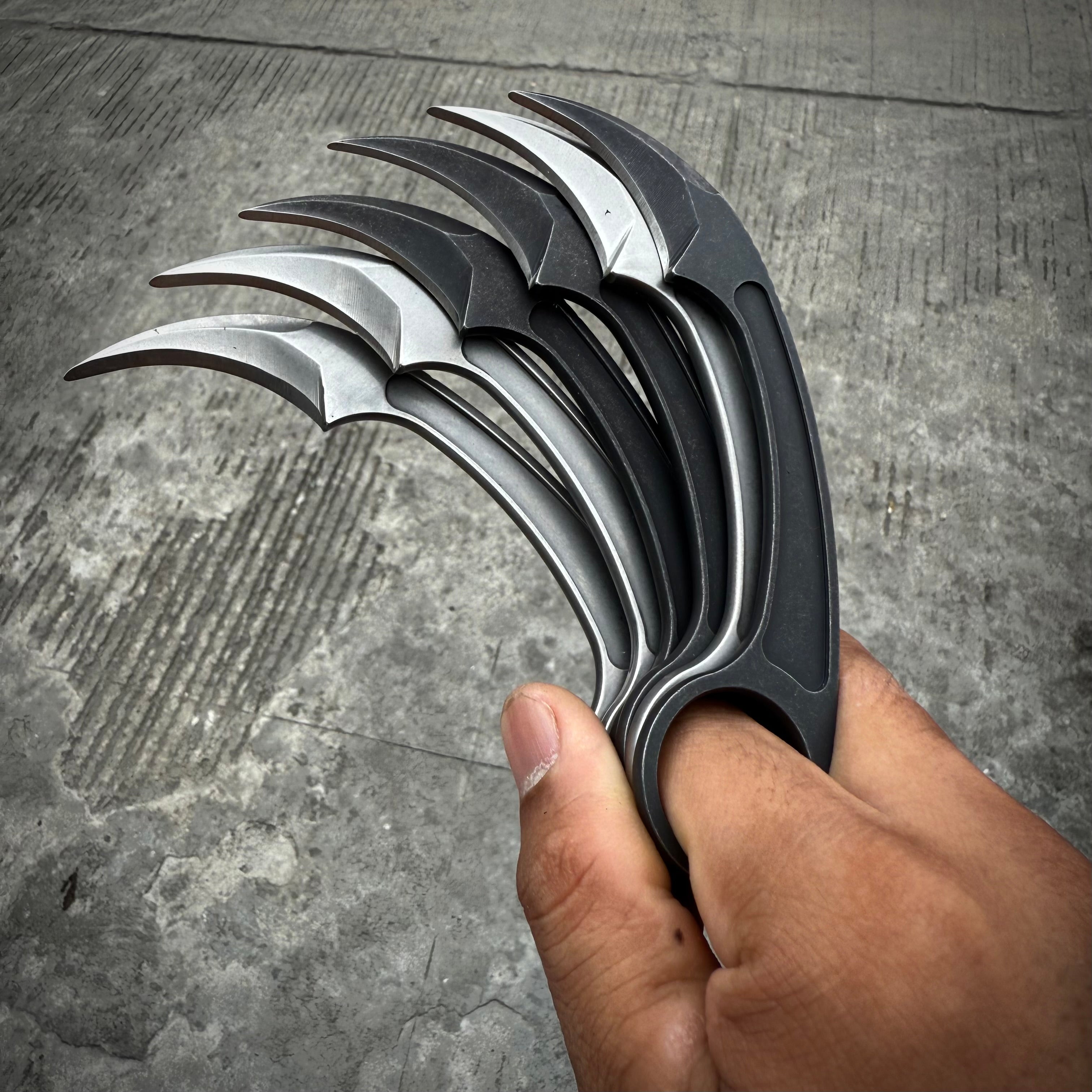 Skeletonized Karambit with Sheath