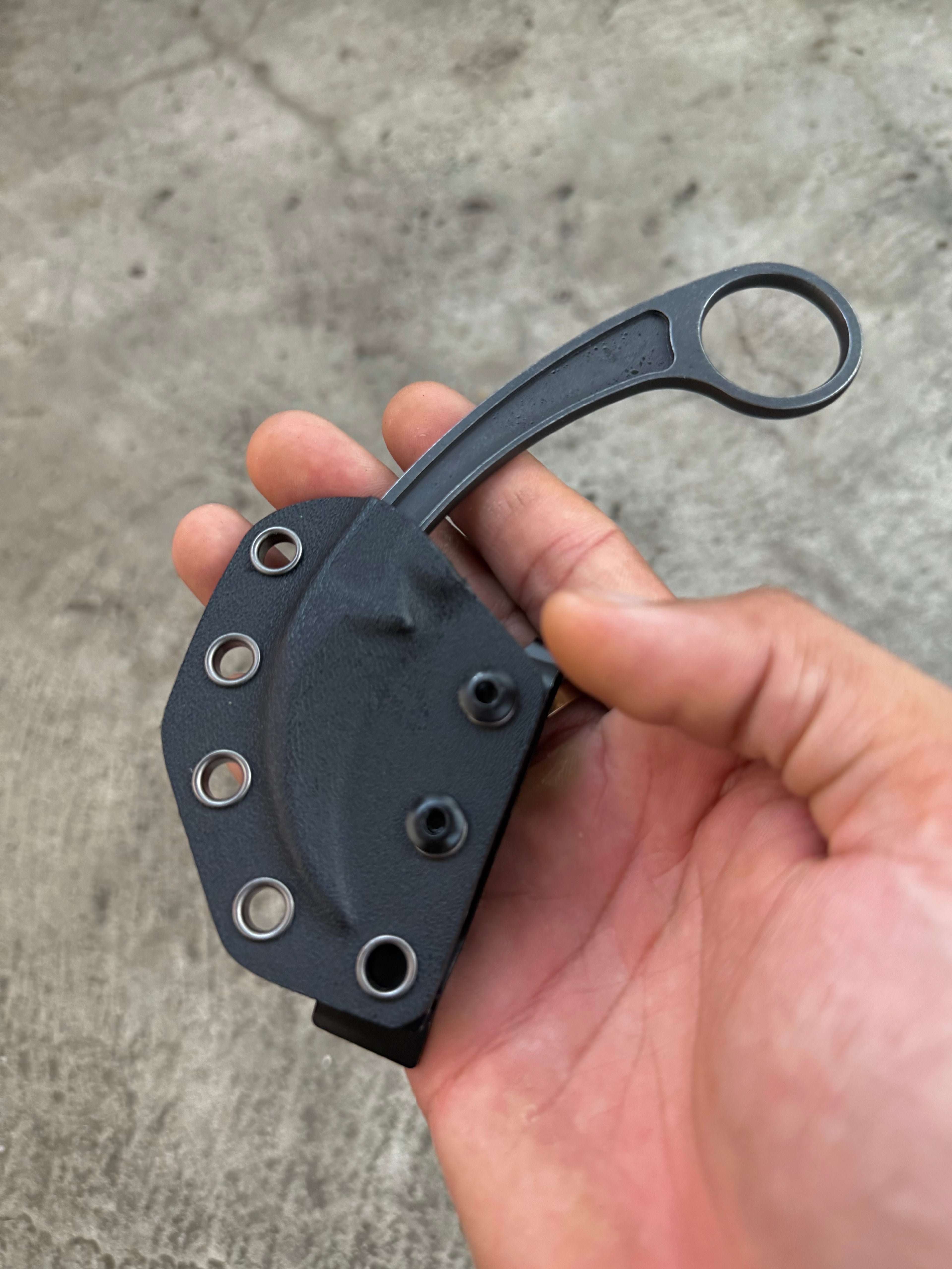 Skeletonized Karambit with Sheath