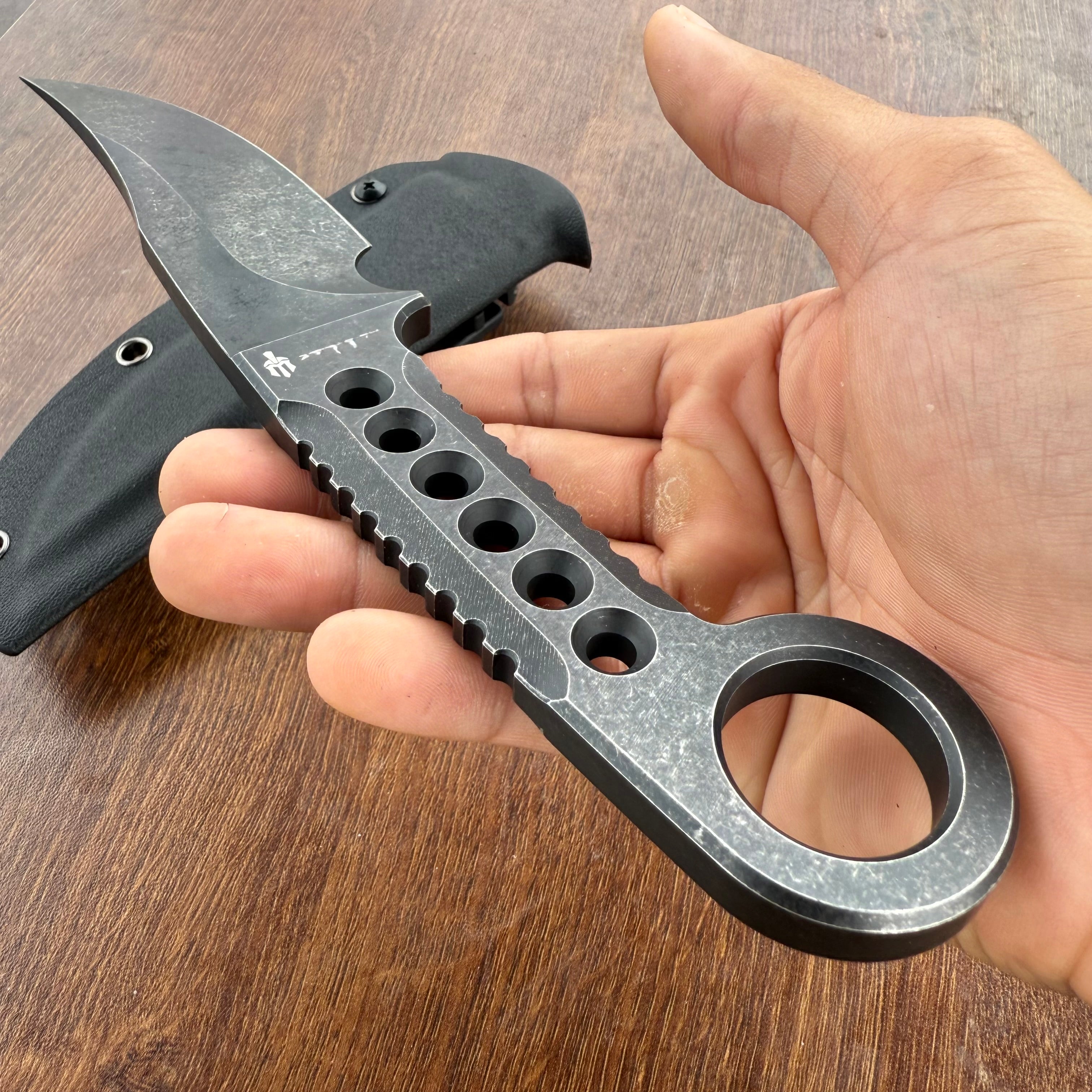 Heavy Skeletonized Fixie with Kydex Sheath