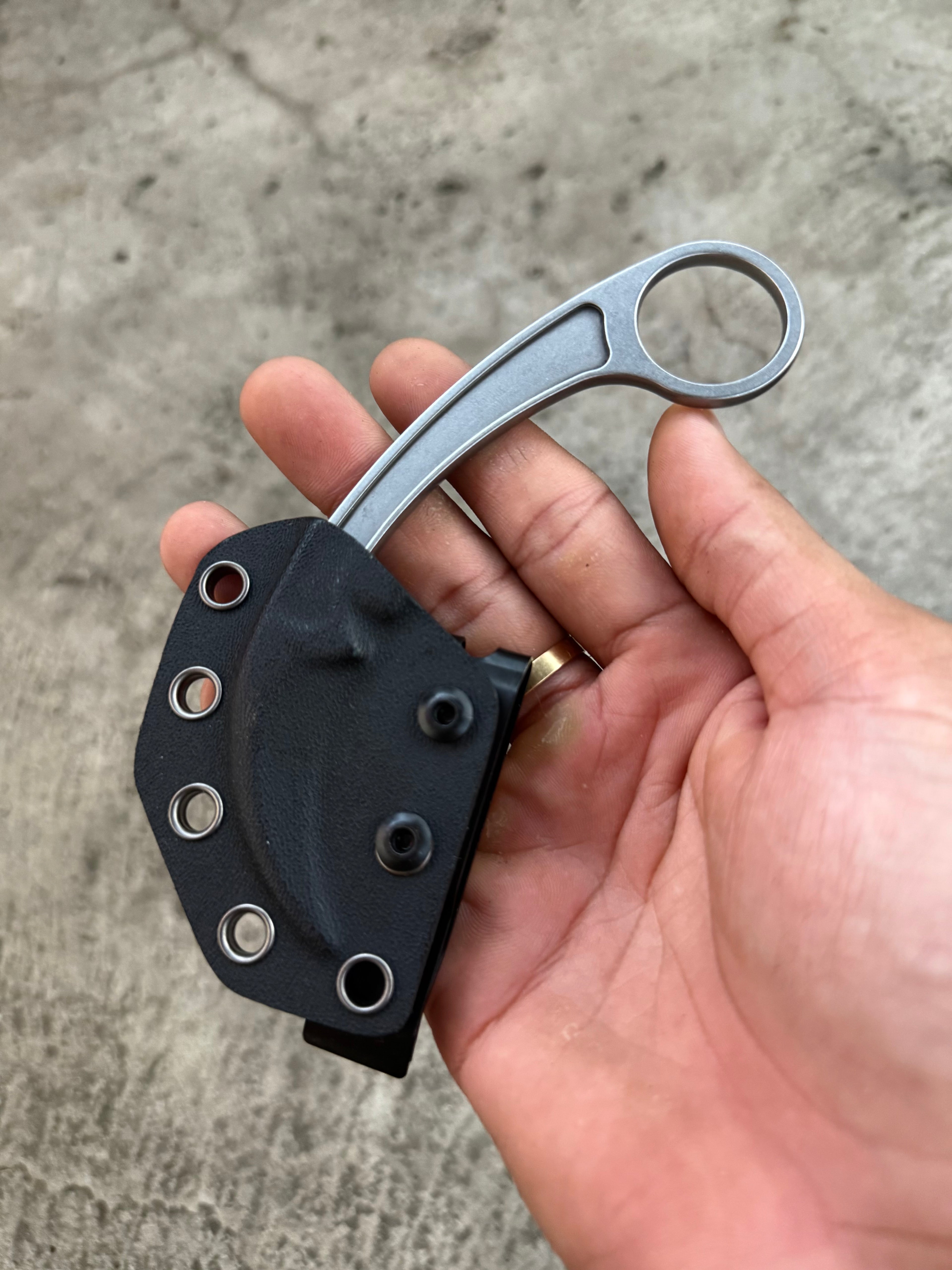 Skeletonized Karambit with Sheath